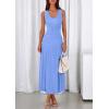 imagePRETTYGARDEN Womens Summer Casual Dresses 2026 Spring Sleeveless V Neck Midi Business Work A Line Pleated Cocktail DressLight Blue