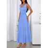 imagePRETTYGARDEN Womens Summer Casual Dresses 2026 Spring Sleeveless V Neck Midi Business Work A Line Pleated Cocktail DressLight Blue