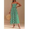 imagePRETTYGARDEN Womens Summer Dresses 2026 Spring Sleeveless Spaghetti Straps Casual Midi Dress Polka Dot Smocked Beach SundressGreen