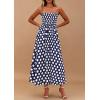 imagePRETTYGARDEN Womens Summer Dresses 2026 Spring Sleeveless Spaghetti Straps Casual Midi Dress Polka Dot Smocked Beach SundressNavy Blue