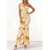 imagePRETTYGARDEN Womens Summer One Shoulder Maxi Dress 2026 Floral Sleeveless Bodycon Mesh Long Formal Wedding Guest DressesFloral Apricot