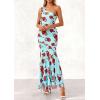 imagePRETTYGARDEN Womens Summer One Shoulder Maxi Dress 2026 Floral Sleeveless Bodycon Mesh Long Formal Wedding Guest DressesFloral Blue Rose