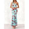 imagePRETTYGARDEN Womens Summer One Shoulder Maxi Dress 2026 Floral Sleeveless Bodycon Mesh Long Formal Wedding Guest DressesFloral Blue Rose