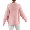 imagePRETTYGARDEN Womens Fall Long Sleeve Sweater Crew Neck Fuzzy Loose Fit Chunky Knit Oversized Pullover Sweaters Going Out TopsPink
