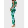 imagePRETTYGARDEN Womens Summer Wedding Guest Dress 2026 Spring Mesh Sleeveless Bodycon Ruched Floral Holiday Maxi Long DressesGreen Floral