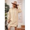 imagePRETTYGARDEN Sweatshirt for Women 2026 Fall Oversized Pullover Long Sleeve Casual Hoodie Dress Kangaroo Pocket Winter ClothesApricot