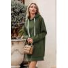 imagePRETTYGARDEN Sweatshirt for Women 2026 Fall Oversized Pullover Long Sleeve Casual Hoodie Dress Kangaroo Pocket Winter ClothesArmy Green