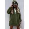 imagePRETTYGARDEN Sweatshirt for Women 2026 Fall Oversized Pullover Long Sleeve Casual Hoodie Dress Kangaroo Pocket Winter ClothesArmy Green