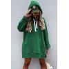 imagePRETTYGARDEN Sweatshirt for Women 2026 Fall Oversized Pullover Long Sleeve Casual Hoodie Dress Kangaroo Pocket Winter ClothesDark Green