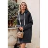 imagePRETTYGARDEN Sweatshirt for Women 2026 Fall Oversized Pullover Long Sleeve Casual Hoodie Dress Kangaroo Pocket Winter ClothesDark Grey