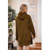 imagePRETTYGARDEN Sweatshirt for Women 2026 Fall Oversized Pullover Long Sleeve Casual Hoodie Dress Kangaroo Pocket Winter ClothesDark Khaki