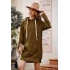 imagePRETTYGARDEN Sweatshirt for Women 2026 Fall Oversized Pullover Long Sleeve Casual Hoodie Dress Kangaroo Pocket Winter ClothesDark Khaki