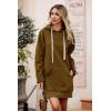 imagePRETTYGARDEN Sweatshirt for Women 2026 Fall Oversized Pullover Long Sleeve Casual Hoodie Dress Kangaroo Pocket Winter ClothesDark Khaki