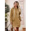 imagePRETTYGARDEN Sweatshirt for Women 2026 Fall Oversized Pullover Long Sleeve Casual Hoodie Dress Kangaroo Pocket Winter ClothesLight Khaki