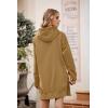 imagePRETTYGARDEN Sweatshirt for Women 2026 Fall Oversized Pullover Long Sleeve Casual Hoodie Dress Kangaroo Pocket Winter ClothesLight Khaki