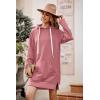 imagePRETTYGARDEN Sweatshirt for Women 2026 Fall Oversized Pullover Long Sleeve Casual Hoodie Dress Kangaroo Pocket Winter ClothesPink