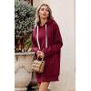 imagePRETTYGARDEN Sweatshirt for Women 2026 Fall Oversized Pullover Long Sleeve Casual Hoodie Dress Kangaroo Pocket Winter ClothesWine Red