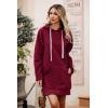 imagePRETTYGARDEN Sweatshirt for Women 2026 Fall Oversized Pullover Long Sleeve Casual Hoodie Dress Kangaroo Pocket Winter ClothesWine Red