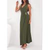 imagePRETTYGARDEN Holiday Cocktail Dresses for Women 2026 Summer Elegant V Neck Halter Backless Wedding Guest Party Midi DressArmy Green