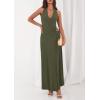 imagePRETTYGARDEN Holiday Cocktail Dresses for Women 2026 Summer Elegant V Neck Halter Backless Wedding Guest Party Midi DressArmy Green
