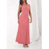 imagePRETTYGARDEN Holiday Cocktail Dresses for Women 2026 Summer Elegant V Neck Halter Backless Wedding Guest Party Midi DressPink
