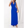 imagePRETTYGARDEN Holiday Cocktail Dresses for Women 2026 Summer Elegant V Neck Halter Backless Wedding Guest Party Midi DressRoyal Blue