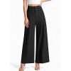 imagePRETTYGARDEN Womens Spring Wide Leg Palazzo Pants 2026 Trendy Loose Button High Waist Pleated Work Business Casual TrousersBlack