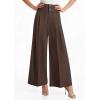 imagePRETTYGARDEN Womens Spring Wide Leg Palazzo Pants 2026 Trendy Loose Button High Waist Pleated Work Business Casual TrousersBrown