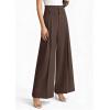 imagePRETTYGARDEN Womens Spring Wide Leg Palazzo Pants 2026 Trendy Loose Button High Waist Pleated Work Business Casual TrousersBrown