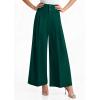 imagePRETTYGARDEN Womens Spring Wide Leg Palazzo Pants 2026 Trendy Loose Button High Waist Pleated Work Business Casual TrousersDark Green