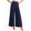 imagePRETTYGARDEN Womens Spring Wide Leg Palazzo Pants 2026 Trendy Loose Button High Waist Pleated Work Business Casual TrousersNavy Blue
