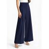 imagePRETTYGARDEN Womens Spring Wide Leg Palazzo Pants 2026 Trendy Loose Button High Waist Pleated Work Business Casual TrousersNavy Blue