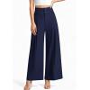 imagePRETTYGARDEN Womens Spring Wide Leg Palazzo Pants 2026 Trendy Loose Button High Waist Pleated Work Business Casual TrousersNavy Blue