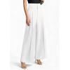 imagePRETTYGARDEN Womens Spring Wide Leg Palazzo Pants 2026 Trendy Loose Button High Waist Pleated Work Business Casual TrousersWhite