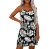 imagePRETTYGARDEN Womens Summer Dresses 2026 Casual Print Spaghetti Strap Sleeveless Sundress Beach Vacation Cover UpsBlack
