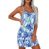 imagePRETTYGARDEN Womens Summer Dresses 2026 Casual Print Spaghetti Strap Sleeveless Sundress Beach Vacation Cover UpsBlue Green
