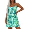 imagePRETTYGARDEN Womens Summer Dresses 2026 Casual Print Spaghetti Strap Sleeveless Sundress Beach Vacation Cover UpsGreen
