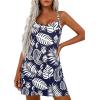 imagePRETTYGARDEN Womens Summer Dresses 2026 Casual Print Spaghetti Strap Sleeveless Sundress Beach Vacation Cover UpsNavy Blue
