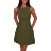 imagePRETTYGARDEN Womens Formal Short Dresses 2026 Summer Sleeveless Boat Neck A Line Elegant Mini Cocktail Party DressArmy Green