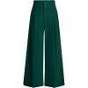 imagePRETTYGARDEN Womens Spring Wide Leg Palazzo Pants 2026 Trendy Loose Button High Waist Pleated Work Business Casual TrousersDark Green