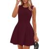 imagePRETTYGARDEN Summer Dresses for Women 2026 Elegant Classy Spring A Line Business Casual Work Graduation Cocktail Short DressBurgundy