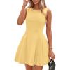 imagePRETTYGARDEN Summer Dresses for Women 2026 Elegant Classy Spring A Line Business Casual Work Graduation Cocktail Short DressYellow