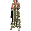 imagePRETTYGARDEN Womens 2026 Summer One Shoulder Maxi Dress Printed Flowy Boho Long Sundresses Spring Beach Vacation ClothesArmy Green White Floral
