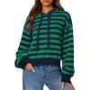 Striped Navy Green