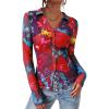 Floral Navy Red