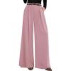 imagePRETTYGARDEN Womens Fall Wide Leg Trousers 2026 High Elastic Waist Loose Pleated Long Flowy Palazzo Work Pants with PocketsPink