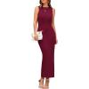 imagePRETTYGARDEN Womens 2026 Summer Casual Maxi Dresses Ribbed Knit Sleeveless Bodycon Elegant Going Out Beach Vacation ClothesWine Red