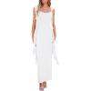 imagePRETTYGARDEN Womens 2026 Summer Wedding Guest Dress Sleeveless Ruffle Formal Cocktail Party Maxi Bodycon DressesWhite