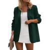 image:imagePRETTYGARDEN Blazers for Women Business Casual Outfits 2026 Spring Open Front Long Sleeve Suit Jackets Office Work BlazerDark Green