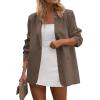 image:imagePRETTYGARDEN Blazers for Women Business Casual Outfits 2026 Spring Open Front Long Sleeve Suit Jackets Office Work BlazerDark Khaki